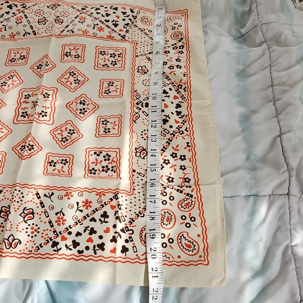 Vintage 1970's Set of 2 Bandanas